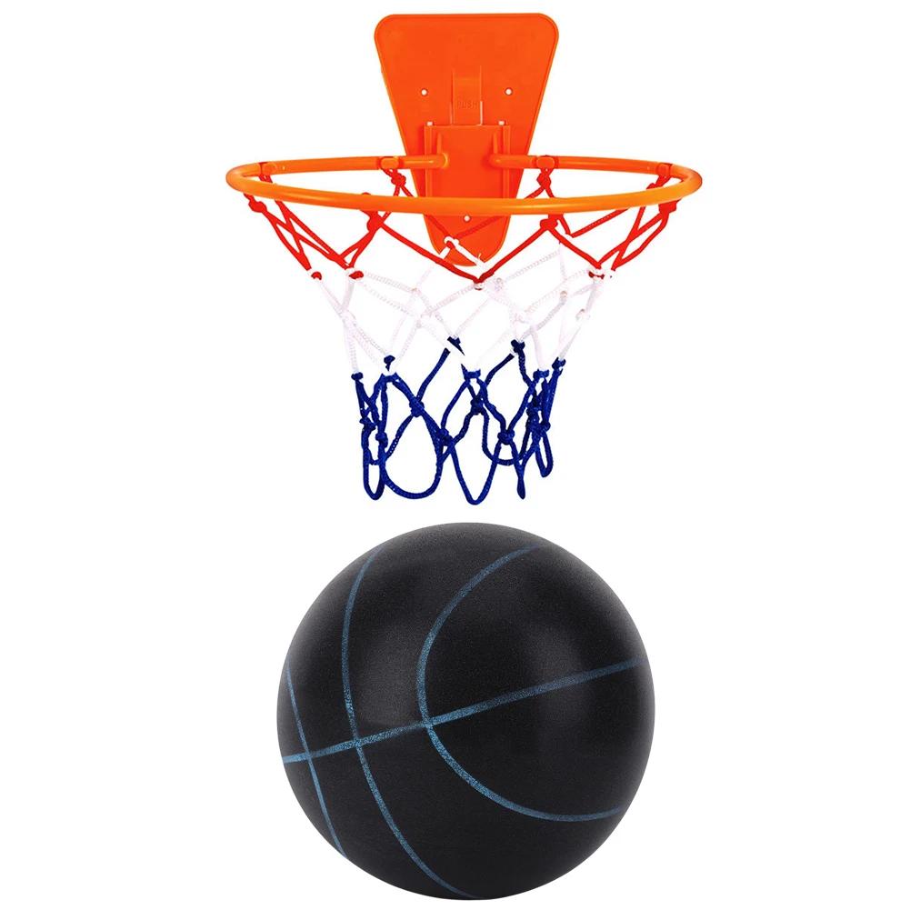 Bouncing Mute Ball Indoor Silent Basketball 24cm Foam Basketball Silent Soft Ball Air Bounce Basket Ball Size 3/5/7 Sports Toy