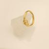Retro Knotted Titanium Steel Ring Women'S Niche High-End Light Luxury Ring 18K Gold Niche Jewelry Does Not Fade