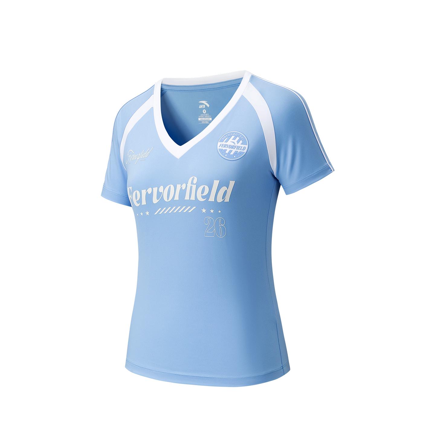

Anta Basketball Short Sleeve Knit Top Summer 2026 T-Shirt Women tops Auk-Blue 962621101-2 XS