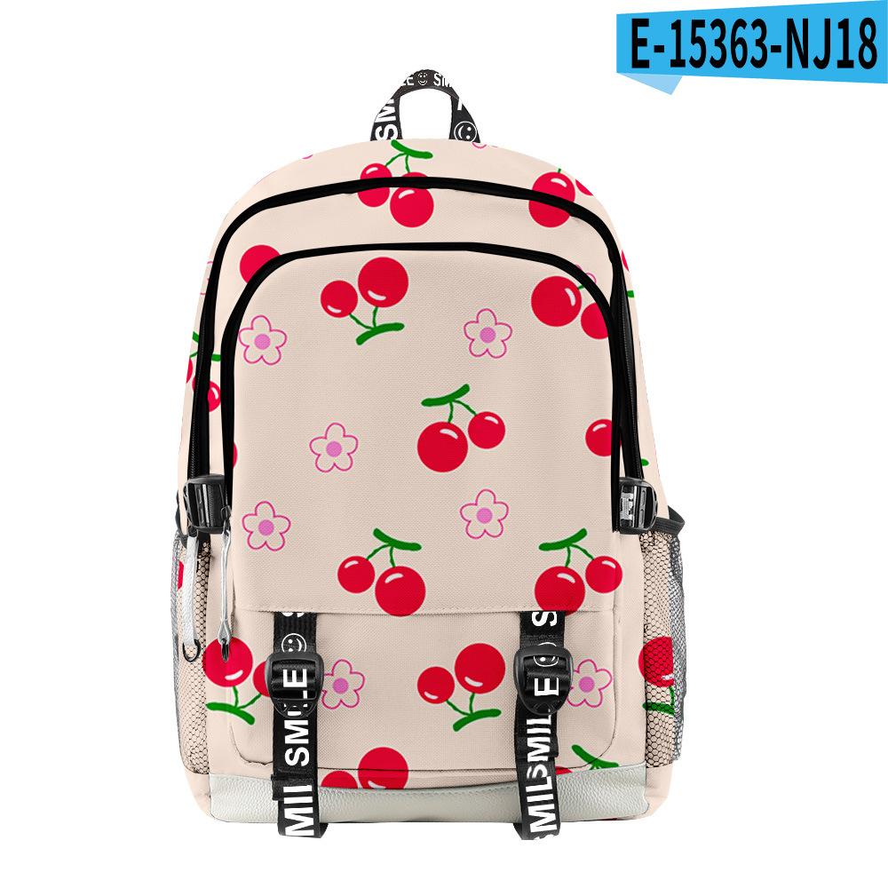 Classic Novelty Cool Fruit Student School Bags Unisex 3D Print Oxford Waterproof Notebook Multifunction Travel Backpacks