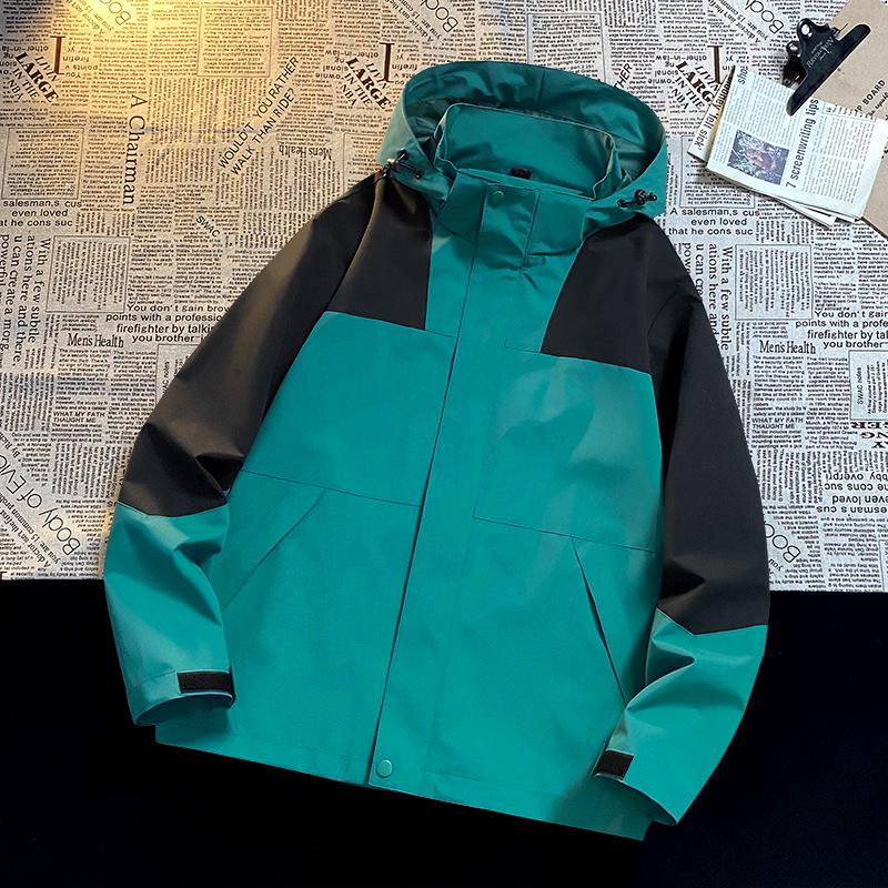 Unisex Windproof Waterproof Hooded Jacket for Outdoor Mountaineering