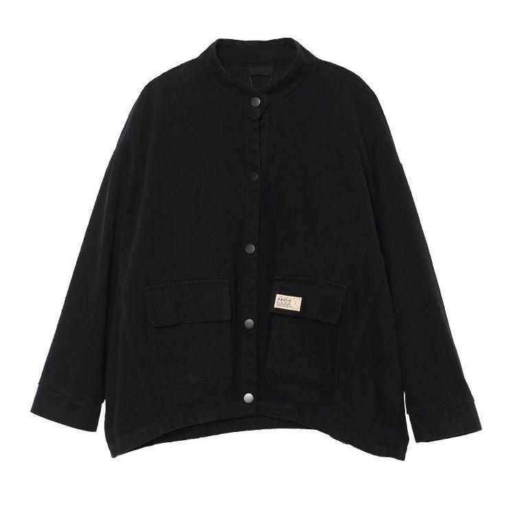 Plus Size Women Spring Autumn Loose Casual Long Sleeve O-neck Outerwear Coats Pocket Patchwork Single Breasted Jackets