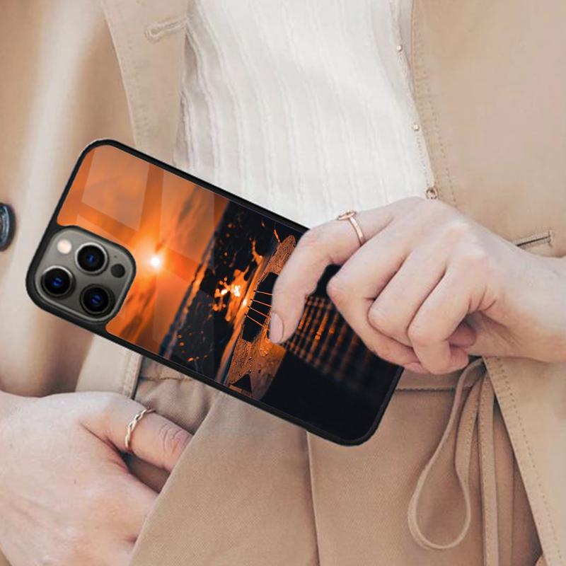 Rock Music Instrument Guitar Magnetic Phone Case For APPLE iPhone 17 Air 16 14 13 12 Pro Max 15 Plus Wireless MagSafe Cover