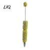 Refillable Bling Writing Pen Diamond Beadable Pens, Rhinestone Beaded DIY Bead Pen, Crystal Shaft Exquisite Stationery Black Ink Ballpoint Pens