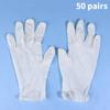 50 párů bílých lékařských rukavic jednorázové sterilní gumové latexové chirurgické vyšetřovací balení speciální pro lékařskou péči