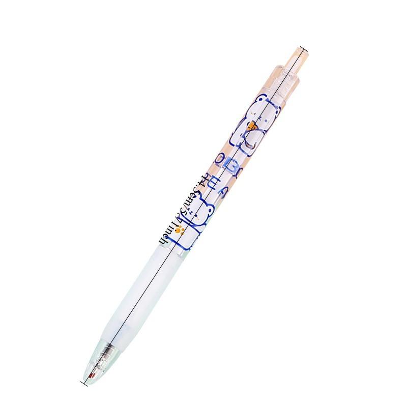 1 Pc Cartoon Bear Press Pen Fluent Writing Suitable for Office Work Brushing Questions, Signing Writing, Diaries, Notes, Student Classroom Prizes, F
