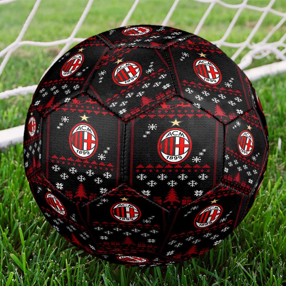 Milan Football club Printed Size 5 Soccer Balls, High-Quality, Anti-Slip, Protective Football, A Unique Gift , Birthdays, Christmas Gifts