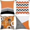 Nordic Orange Irregular Geometric Wave Cushion Gift B&B Bay Window Sofa Chair Backrest Pillow Cover