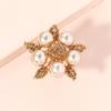 Chic Retro Luxe Rhinestone Pearl Floral Statement Ring