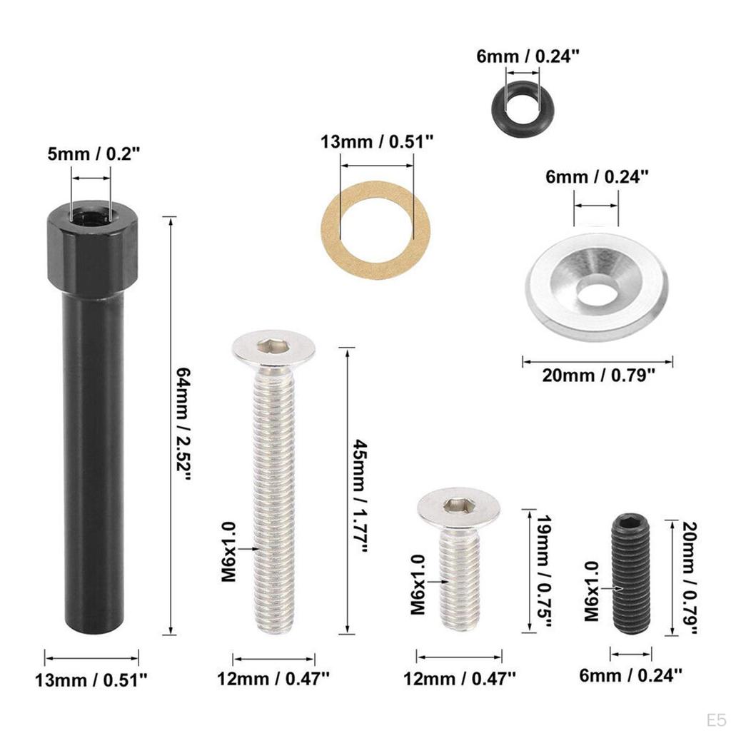 Engine Valve Cover Washer Bolt Set Aluminium Spare Parts Assembly Easy Installation Car Accessories