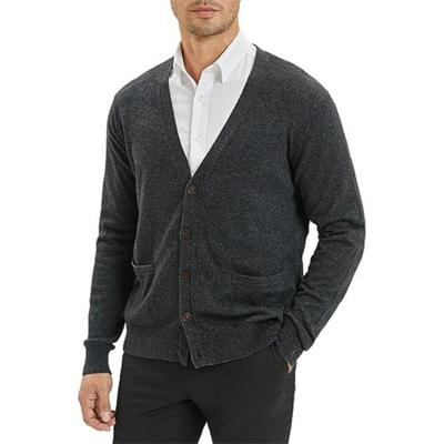 Herren Strickjacke Wollmischung Langarm Strickweste Jacke Herren Cardigan