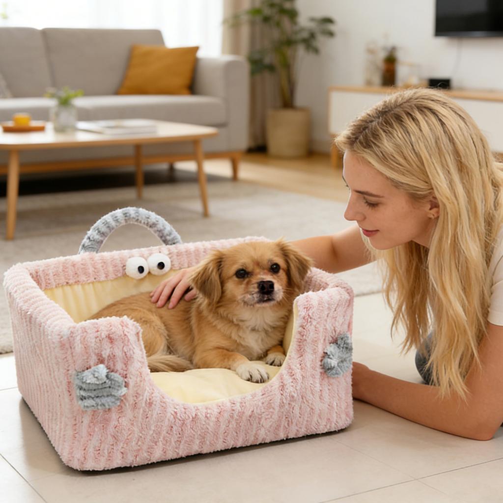 Interesting Plush Christmas And Dog Bed, Pet Sofa, Indoor And Outdoor Plush Synthesis