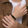 Leather Rope Bracelet for Men Boys,Black Charging Cable Wristband,Simple Convenient Jewelry Gifts