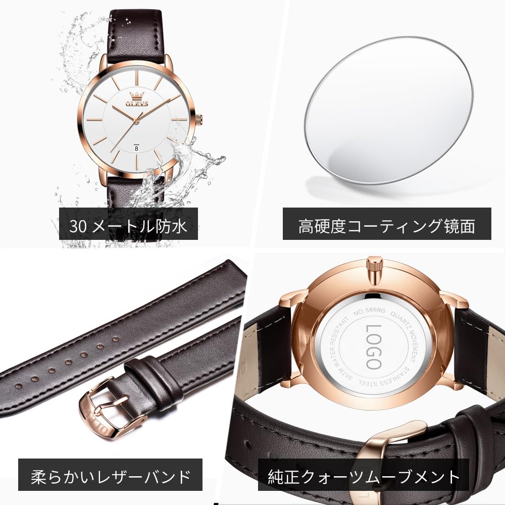 OLEVS Women's Watch Waterproof Analog Simple Dial Fashion Watch