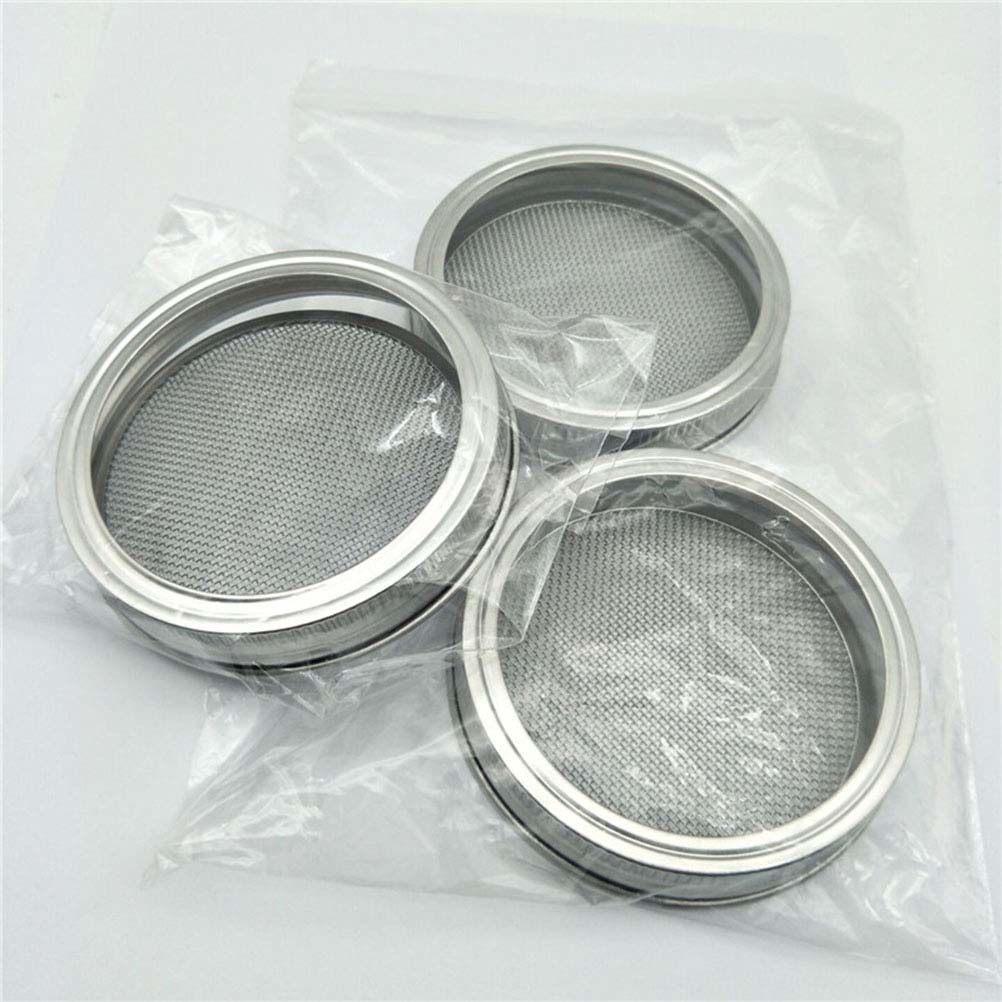 9Pcs 86Mm Stainless Steel Sprouting Lids for Wide Mouth Mason Jars Broccoli Lentil Bean Alfalfa Sprouts At Home