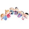 6pcs Finger Dolls Toys Cartoon Plush Cloth Family Finger Dolls Party Props Parent-Child Interaction for Boys Girls Holiday Gifts