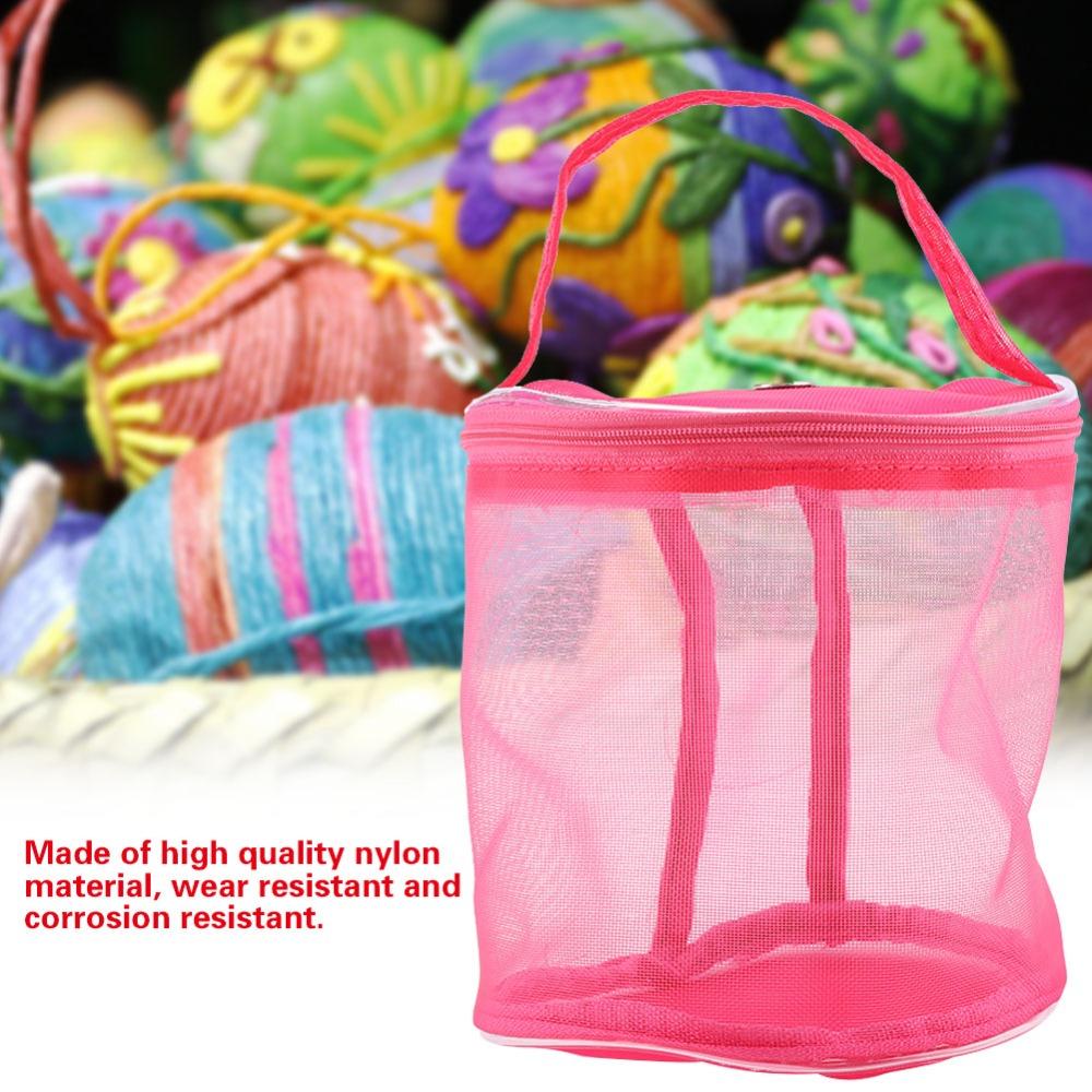 Mesh Mesh Yarn Storage Bag Cylinder Multi-Purpose Portable Storage Bag Lightweight Durable Yarn Storage Box Knitting Projects