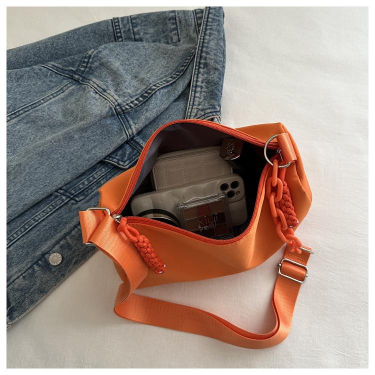 Korean Style Oxford Cloth Shoulder Bag Fashion Casual Square Crossbody Purse Simple Large Capacity Commuter Handbag CLE