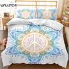 Peace and Love Duvet Cover Set Colorful Peace Sign Bedding Set for Boys Girls Rainbow Tie Dye King Polyester Comforter Cover