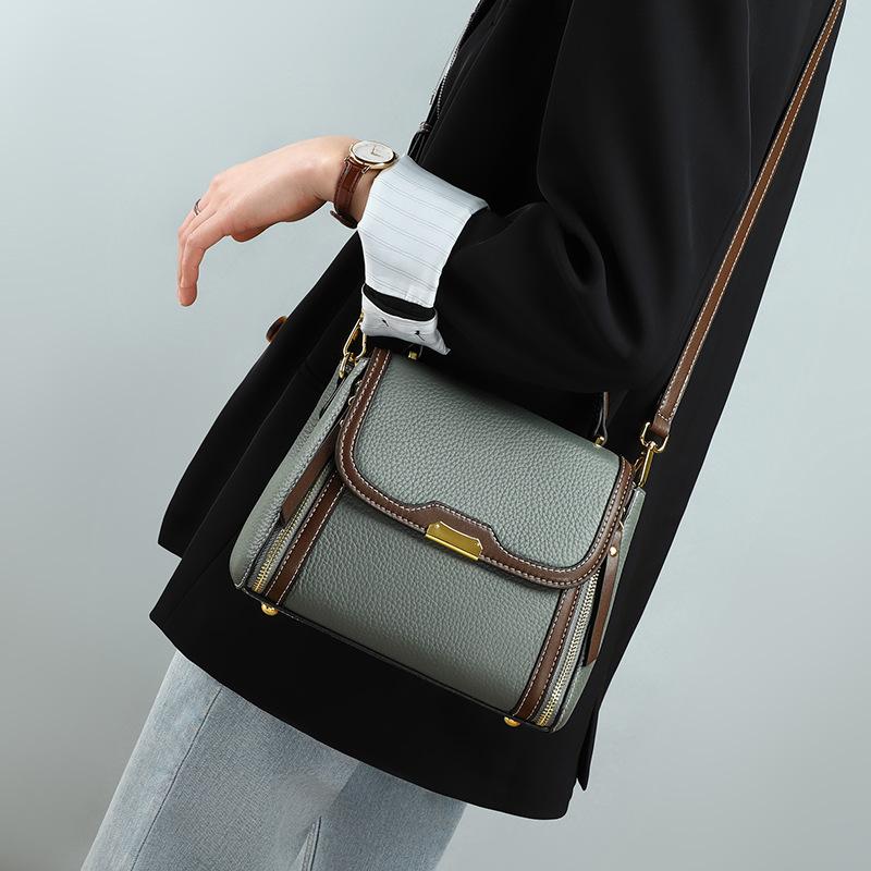 Bag Fashion Bag Female Crossbody Bag Spring and Summer with Mother Foreskin Light Luxury Hand Bucket
