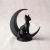 Art Crafts Cat Sculpture 3D Printed Desktop Decoration Dark Style Moon Cat Decoration  Party