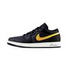Air Jordan 1 Cool Black Abrasion Resistant Low Top Vintage Basketball Shoes Unisex Black Gold 553558-081(Team1253-)