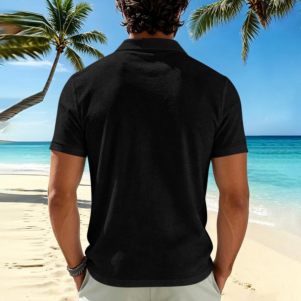 Men's Short Sleeve Polo Shirt Breathable Lightweight Casual Collared Top Suitable for Everyday Wear Summer Outdoor Activities