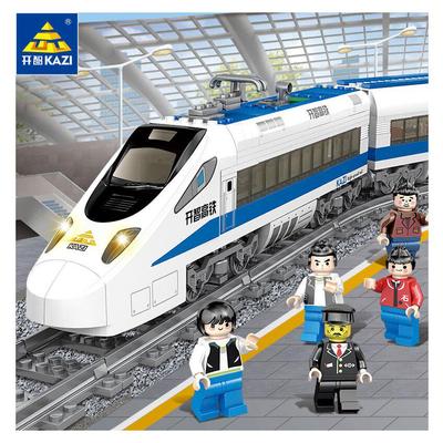 KAZI 98227 Gbl batériou poháňaný elektrický vláčik vysokorýchlostné koľajnicové bloky 474ks tehly darčekové hračky