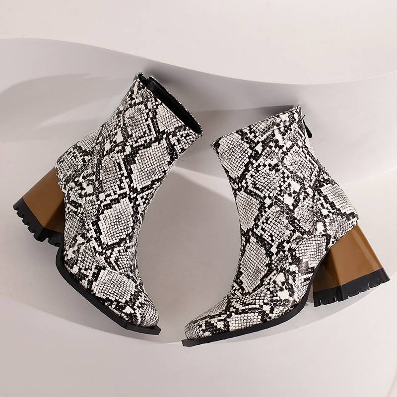 Krazing Pot Polyurethan Herbst Winter Schuhe 47 Größe 48 Chelsea Boots Stein Metallknopf Quadratische Zehe Reißverschluss Warm halten Stiefeletten