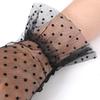 Women's Retro Black Polka Dot Lace Gloves - Thin Mesh for Sun Protection & Photography