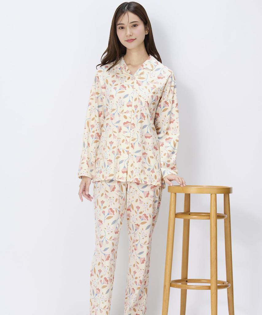EP7044 Long Sleeve Pajamas with Cotton Size IV Wing/Wacoal Women's Pants, 100% Jersey,