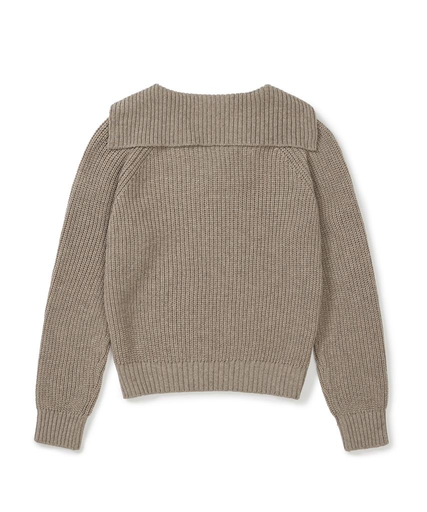 CLOVE [25Fw Clove] Collared V-Neck Knit Sweater (Beige)
