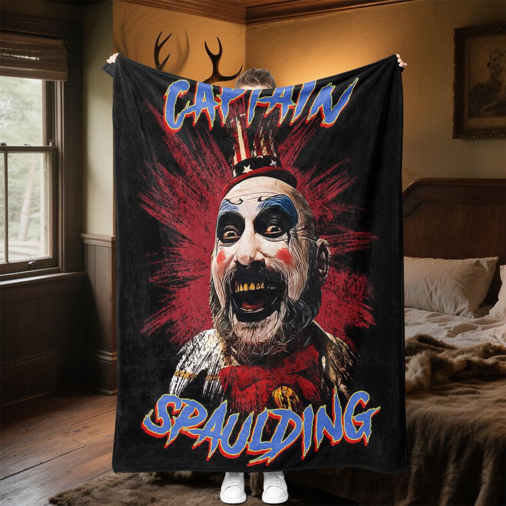 Captain Spauldings Museum Monsters Madmen Clown Blanket Perfect All Seasons Soft Comfortable Sofa Office Nap Travel Festive Gift