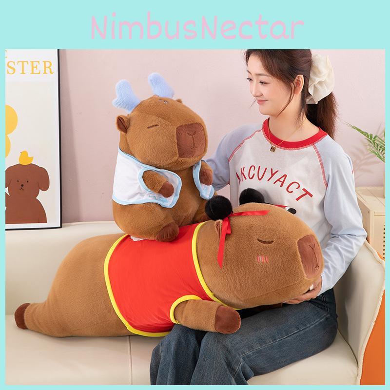 Nezha Aobing Originality Transforms Into Capybara Cartoon Plush Pillow Toy