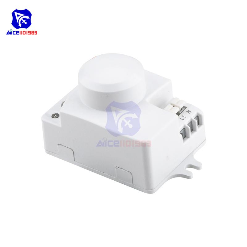AC 220V 5.8GHz Mikrodalga Radar Sensörü Anahtarı İnsan Vücudu Hareket İndüksiyon Sensörü LED Işık Sensörleri Anahtarları İçin