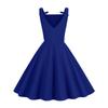 Sleeveless Vintage Hepburn Style Wrap Dress With Bow Detail A-Line Midi Women