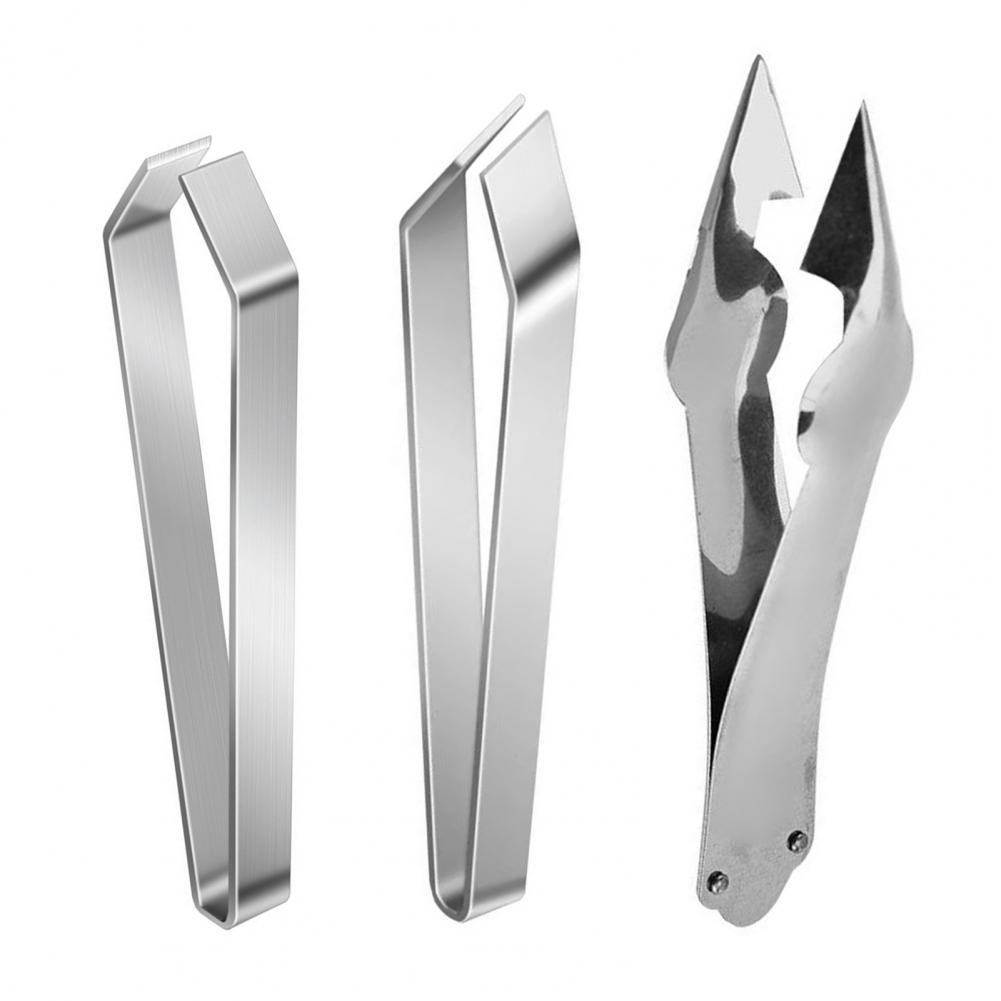 3Pcs Stainless Steel Food Tongs With Garlic Peeler Fruit And Vegetable Remover Fish Bone Tweezers Kitchen Tool For Cooking BBQ