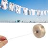 Household Clothesline 304 Stainless Steel Wall Mounted Telescopic Washing Line (Gold)