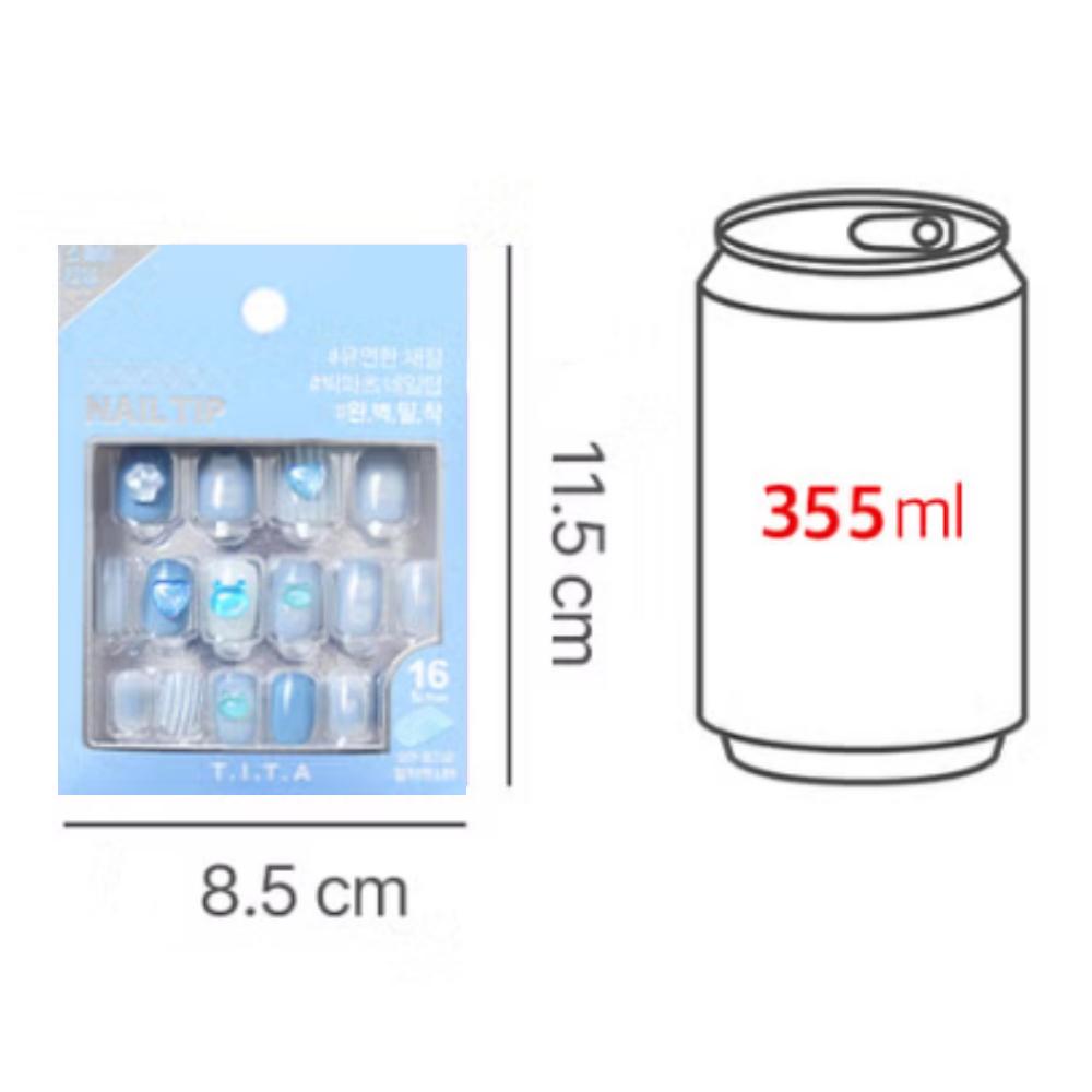 Square Nail Tips - 25SS TITApress Blue