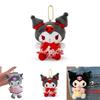 Peluche de Sanrio Kuromi Muñeco Relleno Figura Llavero Colgante Suave Apachurrable Regalo Para Niños