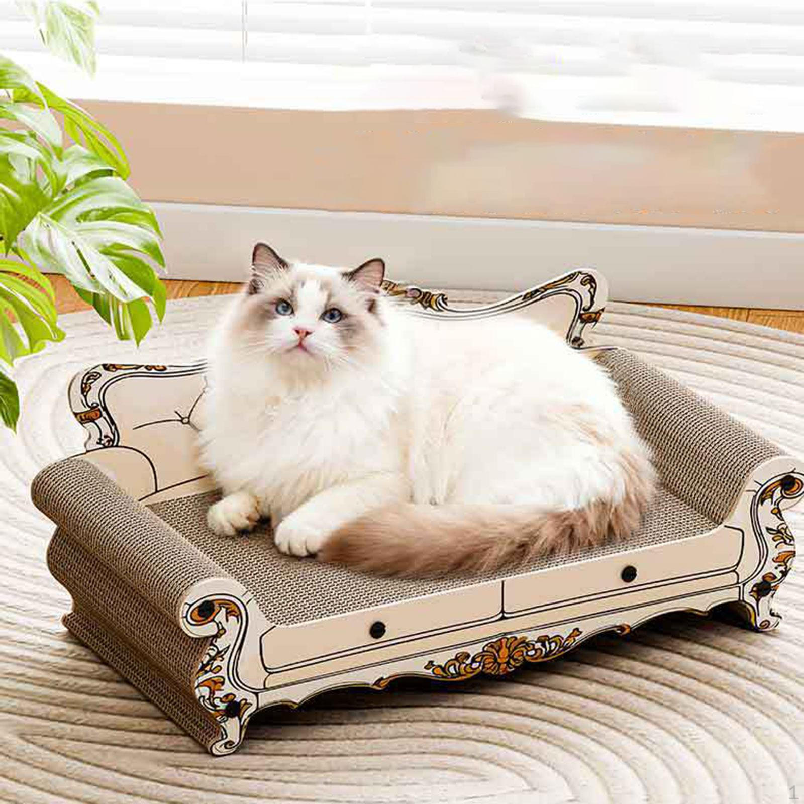 

Cat Scratcher Couch Bed Chaise Longue Exercise Gifts Playing Grinding Claw Toy Corrugated Style A