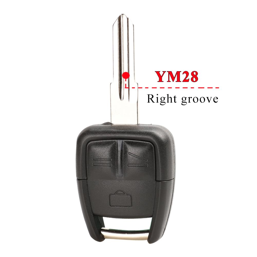 jingyuqin 10pcs 2/3Buttons Auto Remote Key Shell for Vauxhall Opel Astra Zafira Omega Vectra Car Fob Case HU43 YM28 HU46 HU100