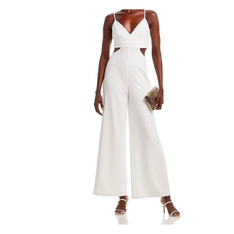 

Заказ внешней торговли AQ Home Высокий холодный темперамент Богини Дизайн с открытой талией Слинг Брюки широкие брюки Белый комбинезон без спинки Женские White XL