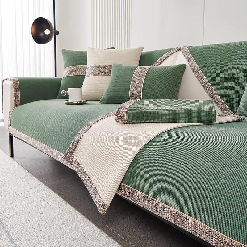 Sofa Cushion Universal Chenille Fabric Non-slip Seat Cushion Simple Leather Sofa Cover Suitable for Home Decoration In Offices, Bedrooms, Living Rooms