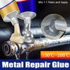1set Durable Aluminum Metal Repair Epoxy Adhesive Glue, No Power Required, Weld-Grade Strength, Machinable, Sandable, Paintable