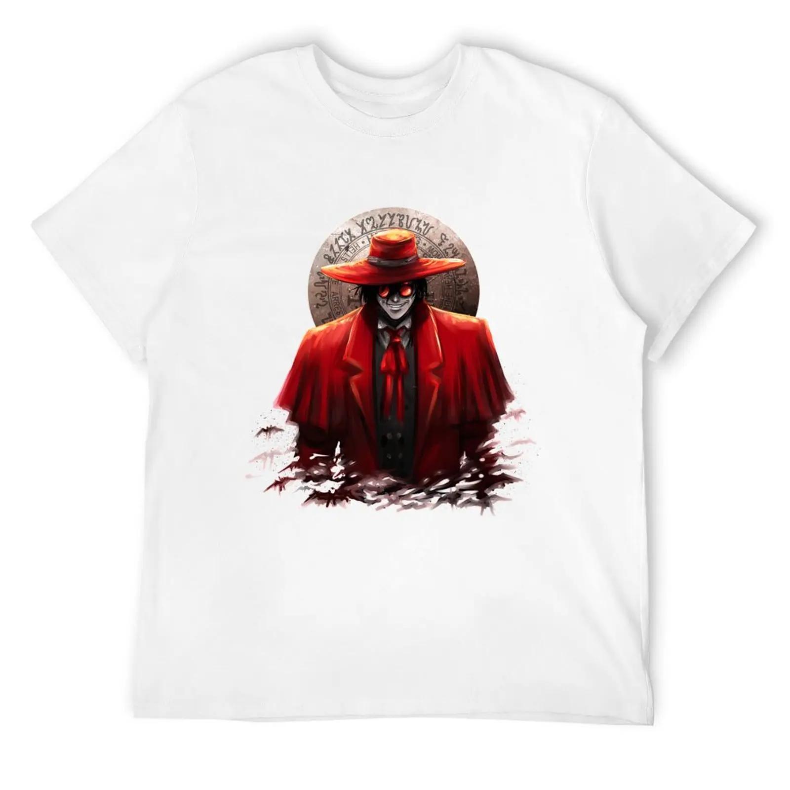 Hellsing Alucard Bullet Dark Fantasy Аниме Футболка Blanks Tees Одежда для хиппи Мужские футболки S белый