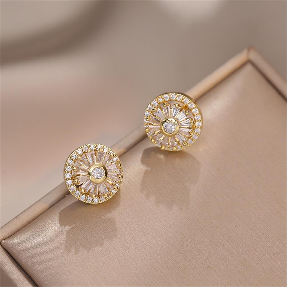 Necklace Women's Japanese and Korean Rotating Micro Inlaid Zircon Rotating Fashion Set Clavicle Chain Necklace Jewelry