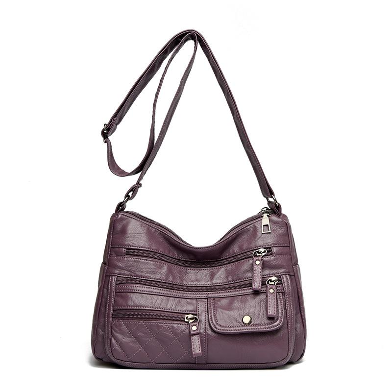 PU Mehrfachfach Umhängetasche Mehrfachtaschen Damen Crossbody-Tasche Muttertasche
