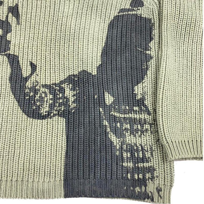 Erkek Vintage Sonbahar/Kışlık Kazak Kazak Erkek/Kadın Y2K Harajuku Büyük Kazak Baskılı Moda Estetik