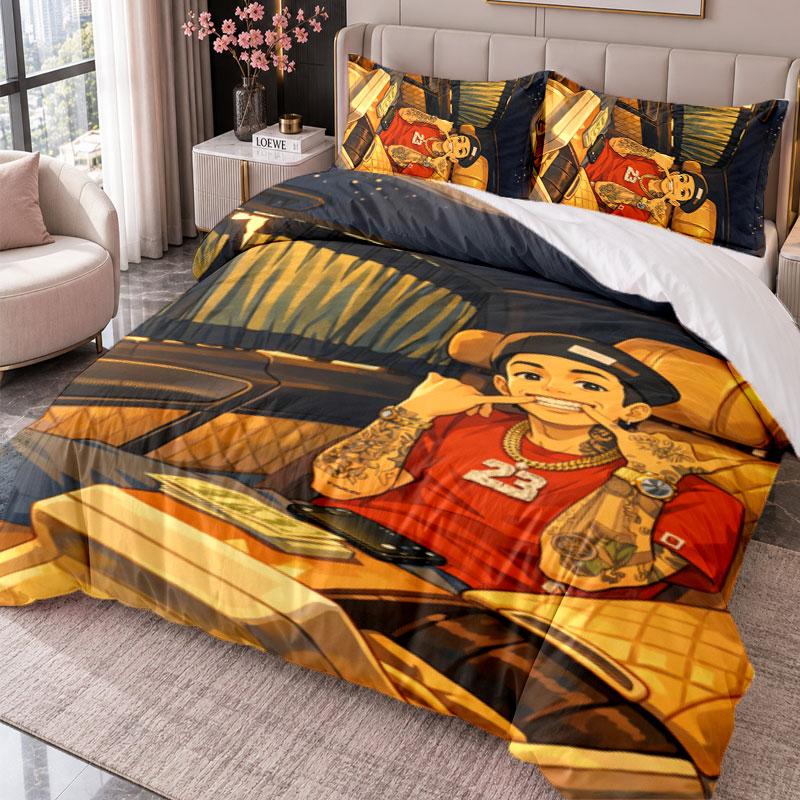 Central Cee 3Pcs Bedding Set Duvet Cover With Two Pillowcases For Bedroom Home Decoration